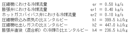 第一種冷凍機械責任者講習検定試験問2（平成14年度）エンタルピー値