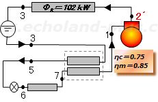 令和6年度1種冷凍講習検定試験問2 液ガス熱交換器付き冷凍装置の概略図