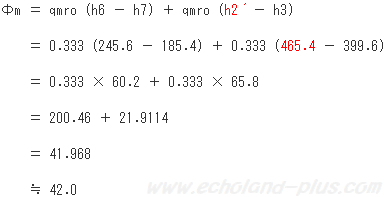 Φmの計算式へ数値代入