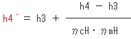 h4´の計算式（h2´とh4´を使った解き方）