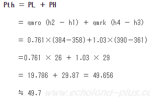 Pth = PL + PHを求める。