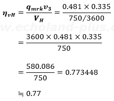 ηvHを求める