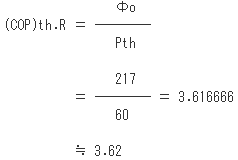 (COP)thを求める