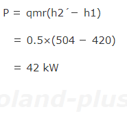 圧縮機軸動力Pを求める