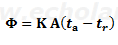 第一種冷凍機械責任者試験令和元年度問3の（1）（1）1m^2あたりの外気からの伝熱量Φを求める式