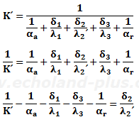 1 / K´とλ2´の関係式