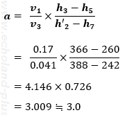 気筒数比 a を求める。数値代入。