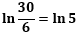ln30/6=ln5 が 1.61 の説明