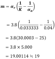 R04年度問3(2)mを求める計算式にK=0.033333を代入