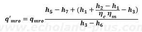 バイパス冷媒循環量 q'mro を用いて q'mrk を求める式