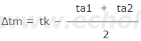 凝縮器のΔtmを求める公式