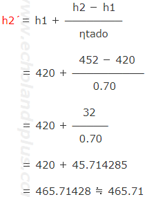 h2´を求める式。数値代入