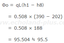 Φoを求める式に数値代入。