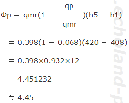 一気にΦpを求める式へ数値代入