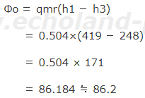 Φoの基本式をヒートバランス式に数値代入