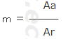 ｍ＝Aa／Arの公式
