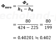 Φoとqmroの基本式へ数値代入