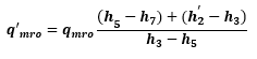 中間冷却器熱収支の式より、q'mroを求める式。