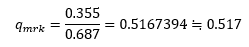 数値代入してqmrkを求める