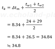 tkを求める式に数値代入