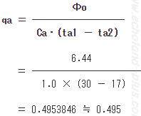 風量！？入口出口空気温度と比熱と冷凍能力といえばこの式