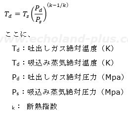 吐出しガス温度Tdの関係式