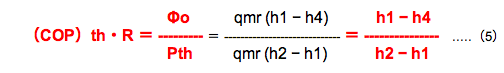 理論成績係数(COP)th・R