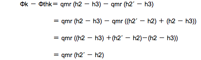 Φk － Φthk 計算式