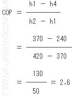 COP計算式数値代入